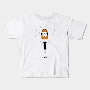 Headphones Girl Kids T-Shirt